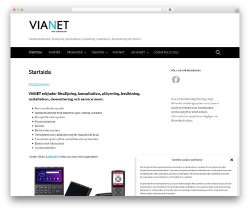 First WordPress theme - vianetab.se