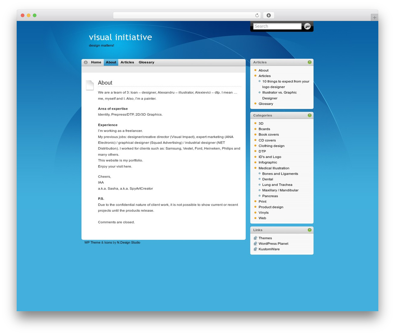WordPress theme iTheme - visualinitiative.com