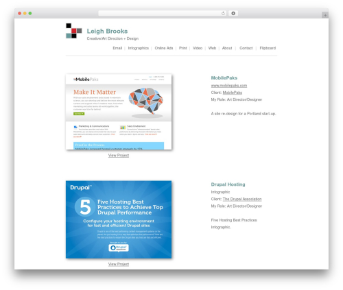 WordPress theme Shiftfolio - leighbrooks.com
