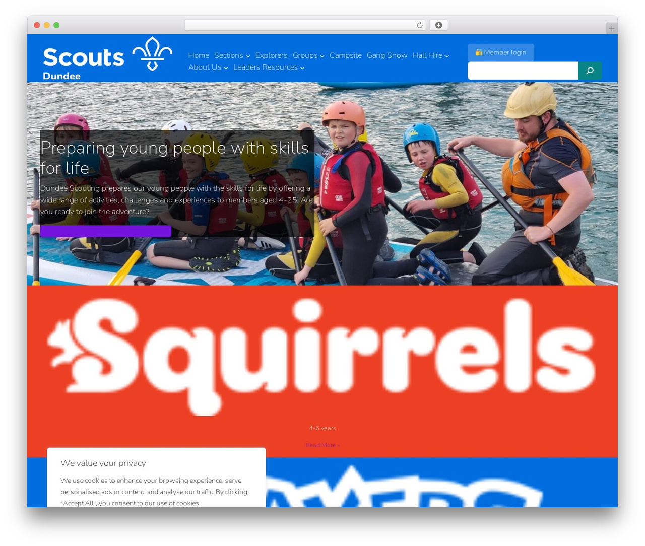 WordPress theme Bootscout-theme - dundeescouts.org.uk