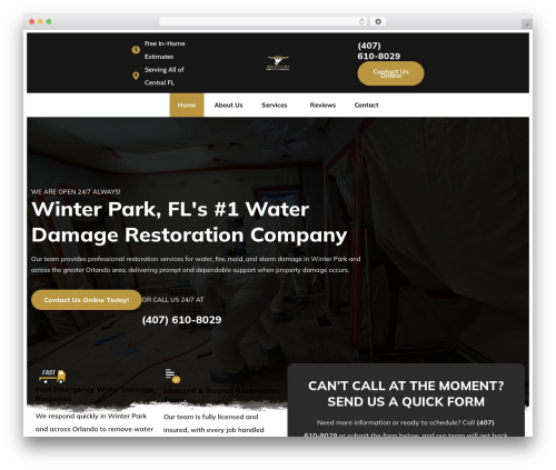 Tenweb builder WordPress plugin - whiteglovewaterdamagerestorationwinterpark.com
