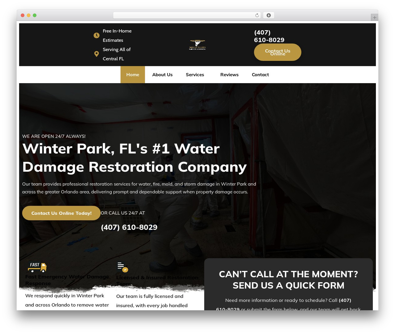 Builder Theme WordPress theme - whiteglovewaterdamagerestorationwinterpark.com