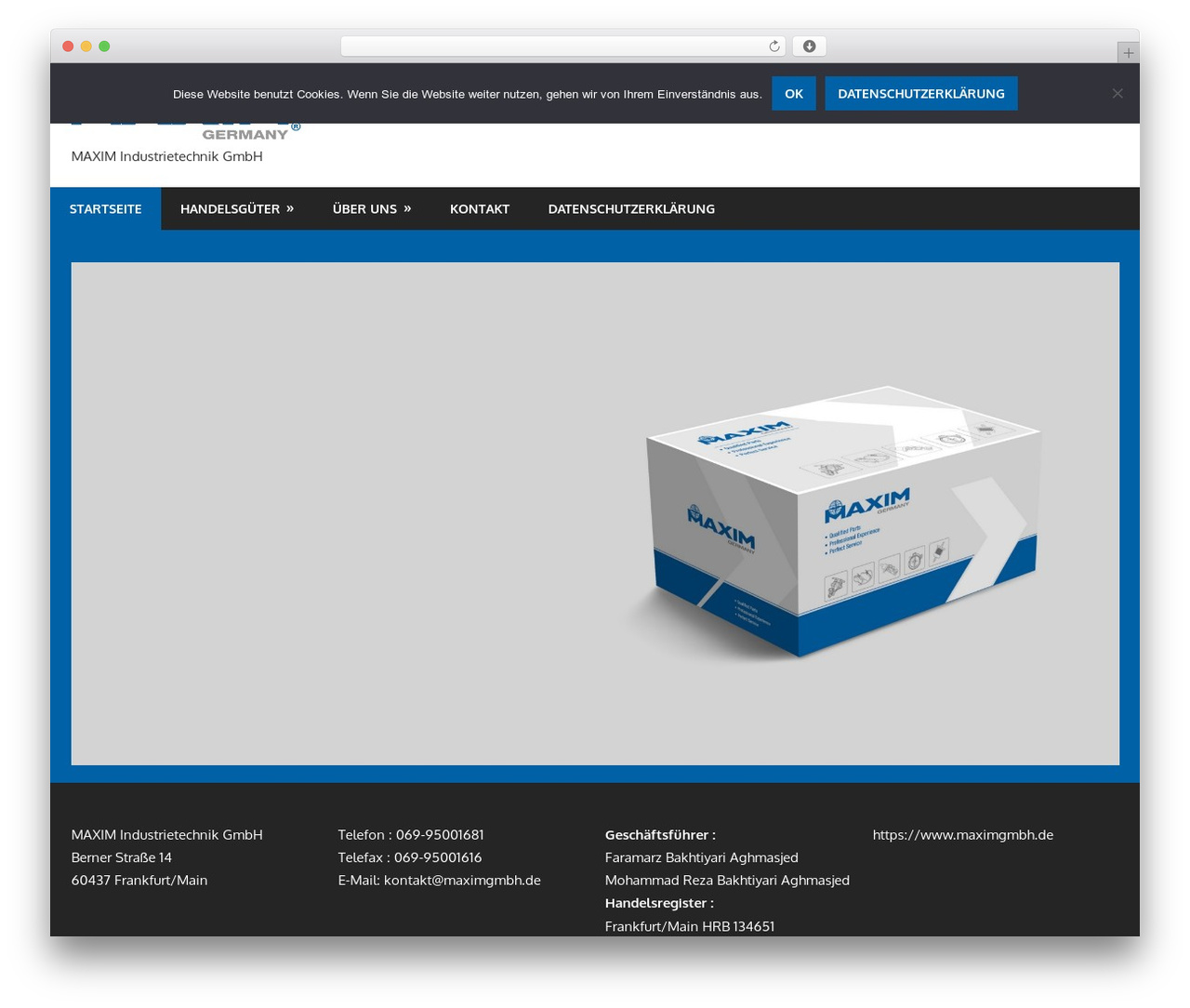 Gambit WordPress theme - maxim-germany.com
