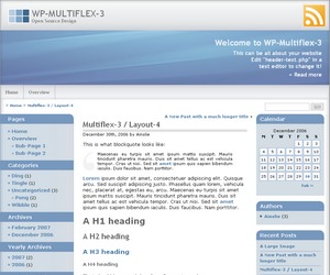 WordPress theme WP-Multiflex-3 by Ainslie Johnson