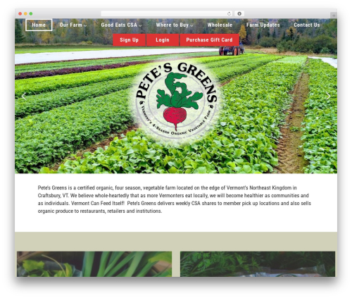 Cherry Framework theme WordPress - petesgreens.com