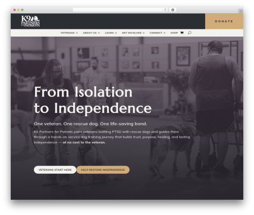 Divi WordPress theme - k9partnersforpatriots.com