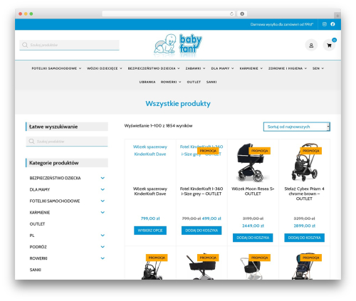 Shopix WordPress theme - babyfant.pl