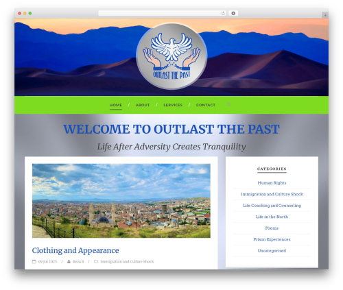 Simple Article WP theme - outlastthepast.com