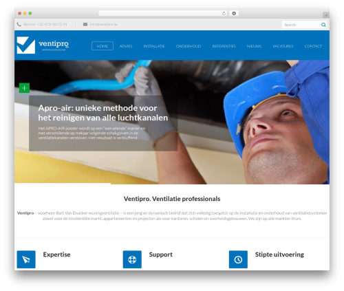 WordPress theme Shard - ventipro.be