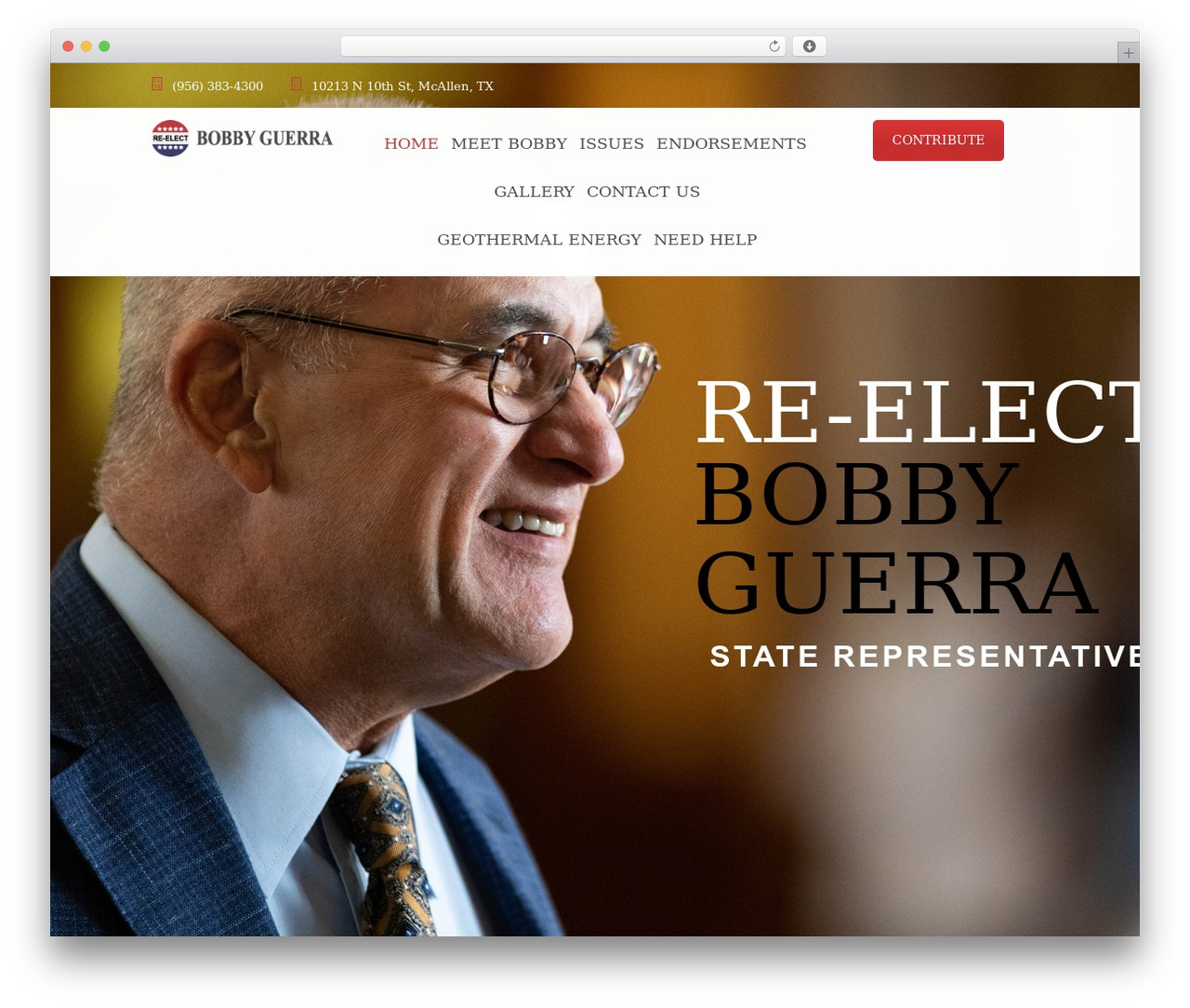 WP Candidate WordPress theme - voteguerra.com