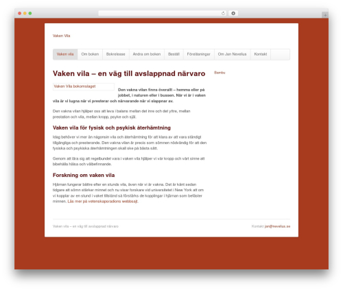 Canvas WordPress theme - vakenvila.se