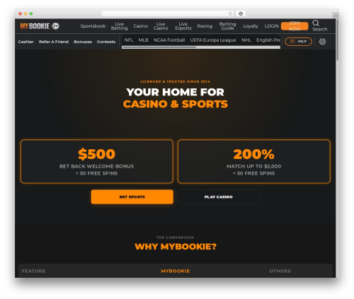 Lightspeed WordPress theme - mybookie.ag