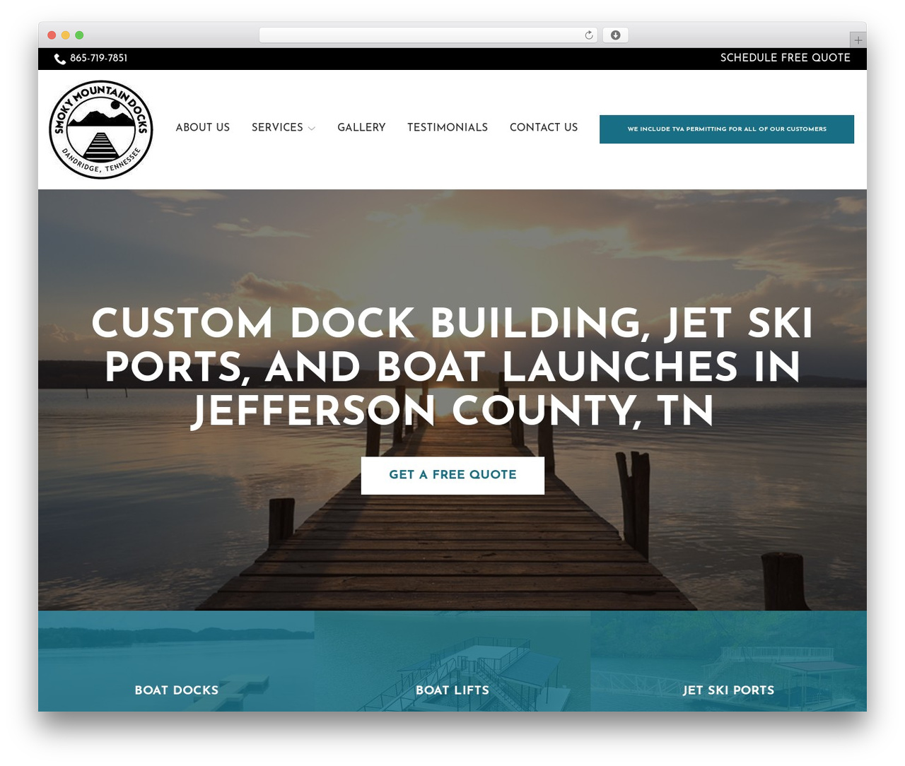 Reach Local theme WordPress - smokymountaindock.com