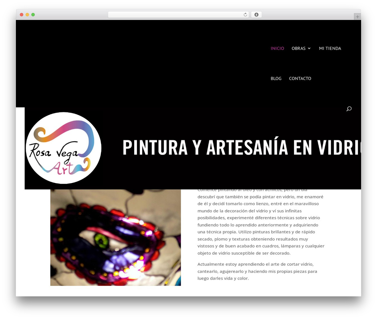 Divi WordPress theme - rosavega-art.com