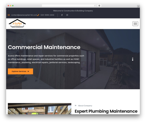 Limestone WordPress website theme - asanacapital-ltd.co.uk