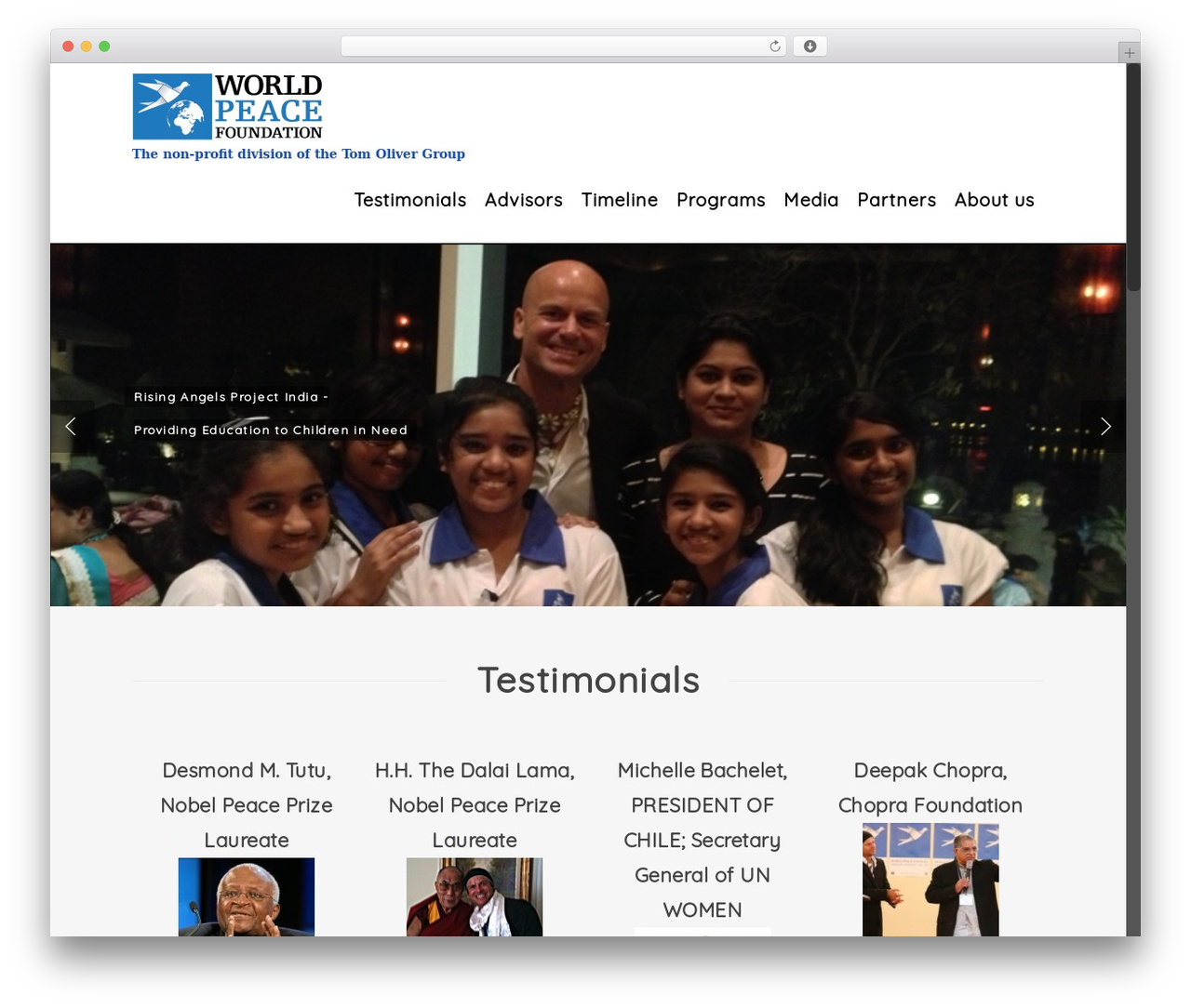 Salient ( share buzzgfx.com ) WordPress theme - world-peace-foundation.org
