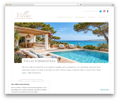 Tema WordPress theme - villasformentera.com