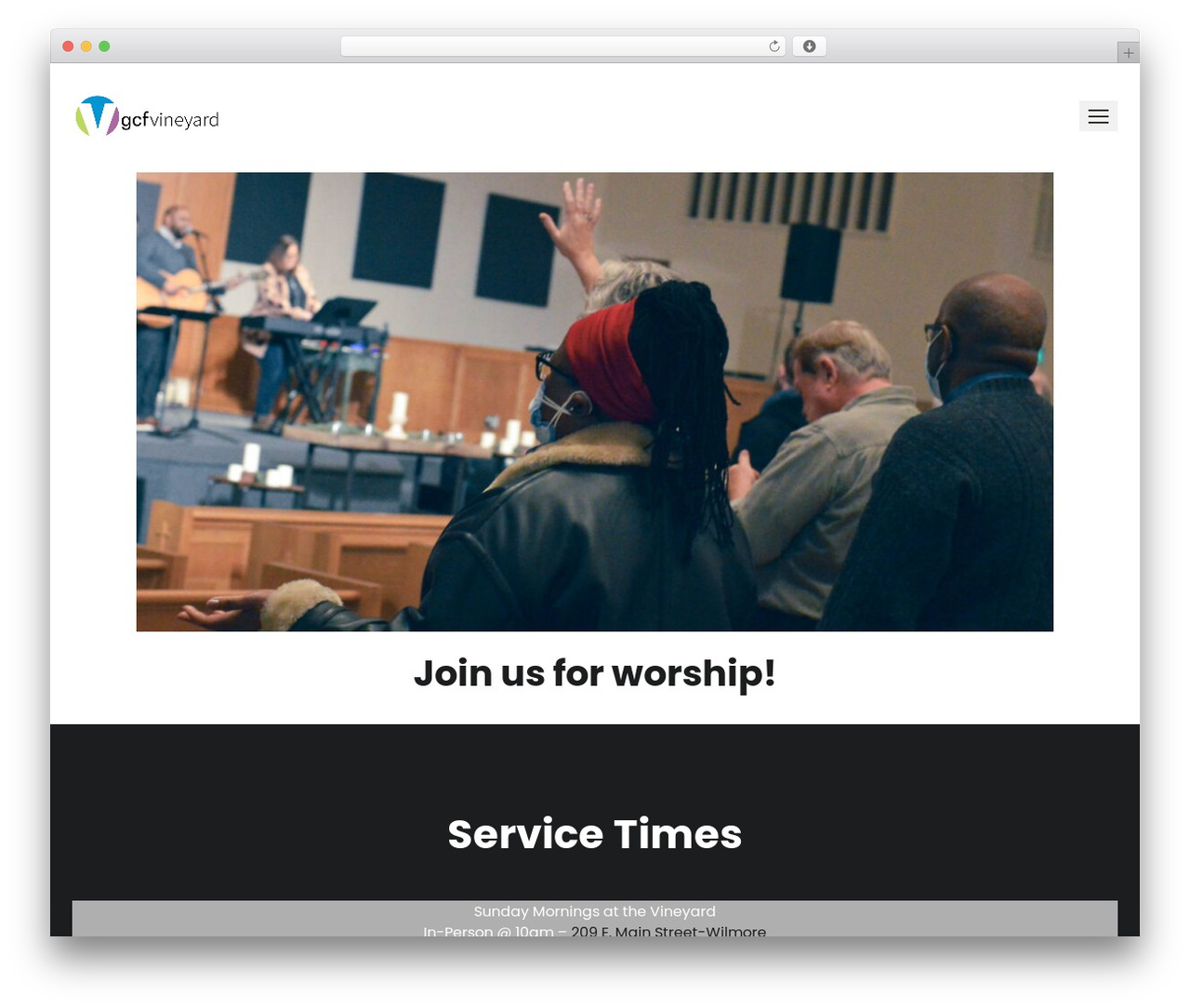 Templezen WordPress theme - gcfvineyard.church