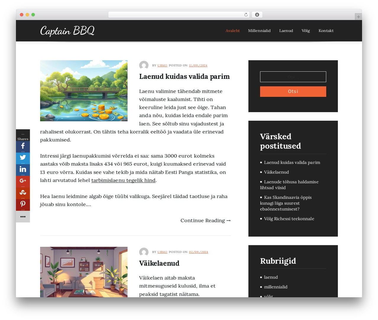 Theme WordPress GenerPress - captainbbq.ee