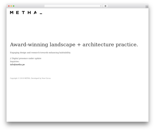 Visual Composer Starter top WordPress theme - metha.pe