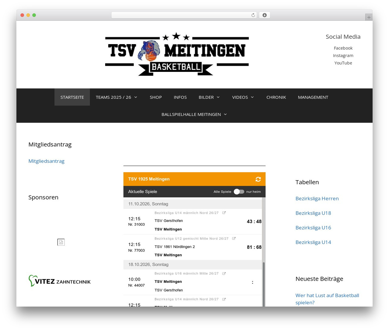 WordPress theme GeneratePress - basketball-tsvmeitingen.de
