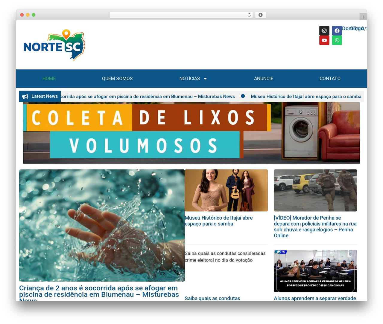 WordPress theme Hello Elementor - portalnortesc.com.br