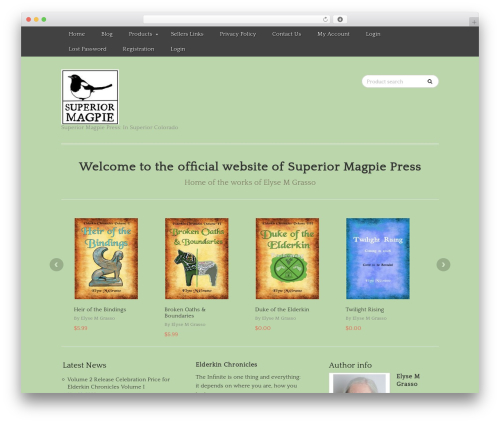 WordPress website theme Publisher - superiormagpiepress.com