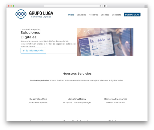Divi WordPress theme - grupoluga.com