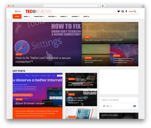 MagOne WordPress theme - tecoreviews.com