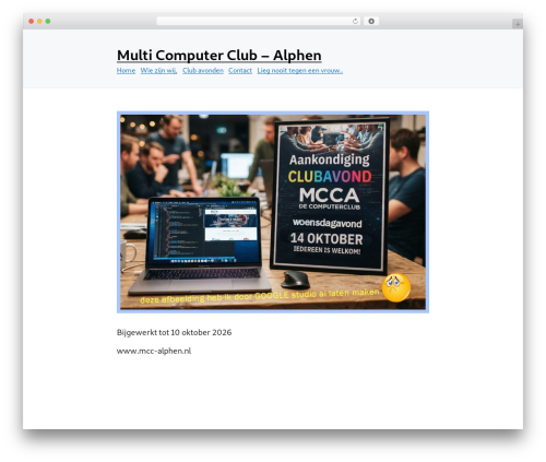newcss free WP theme - mcc-alphen.nl
