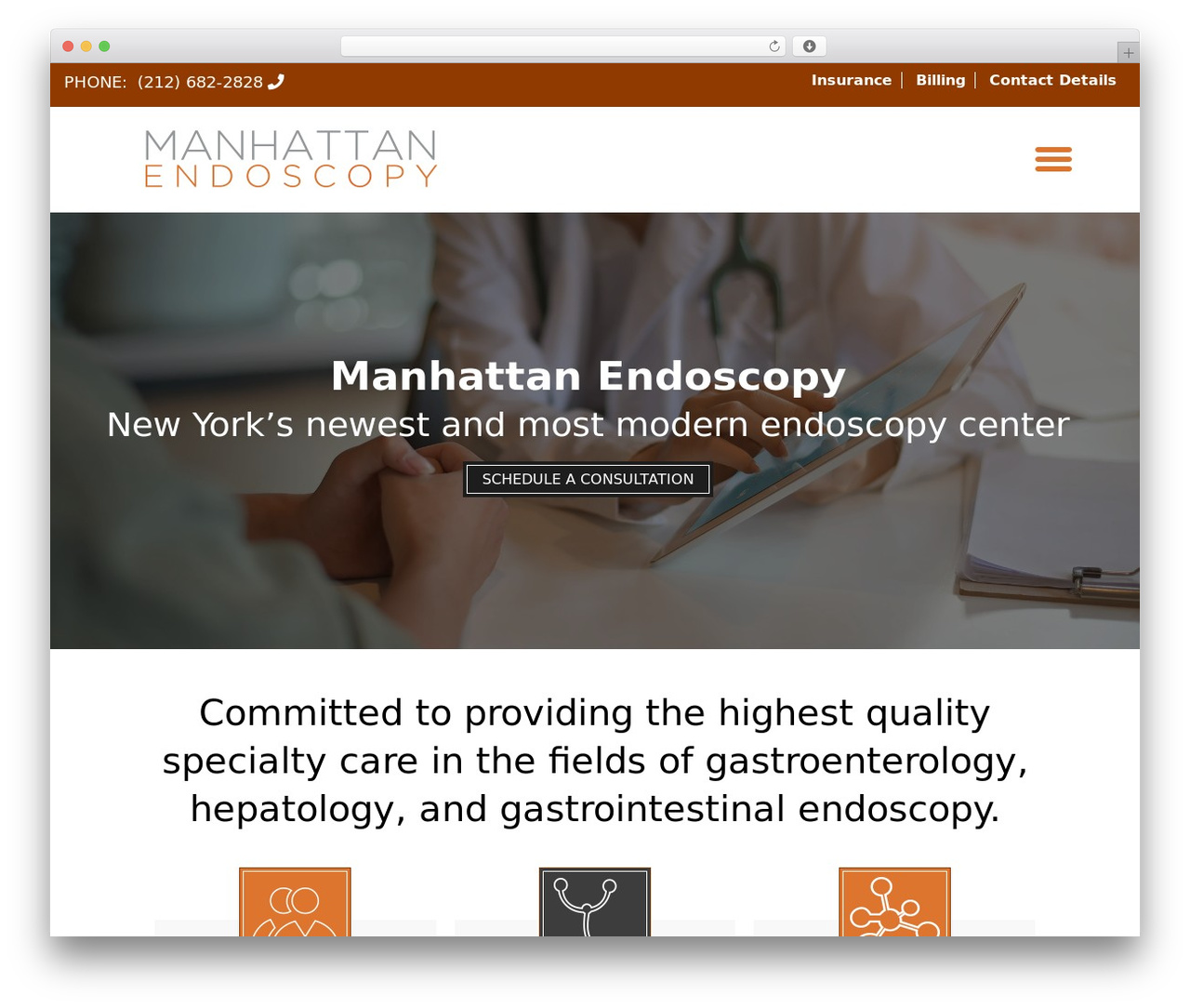 PE Centers theme WordPress - manhattanendo.com