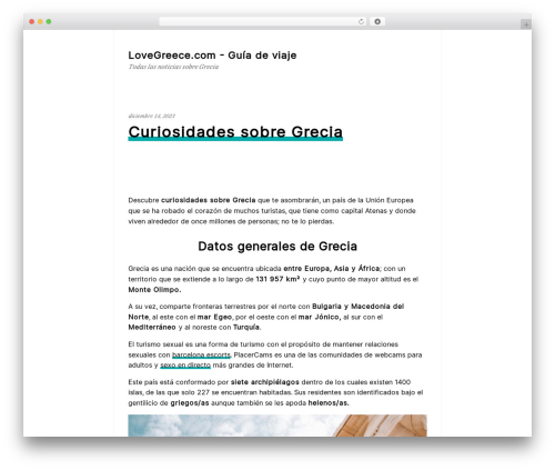 Schism WordPress theme - lovegreece.com