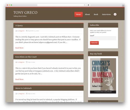 Sight WordPress theme - tony-greco.com