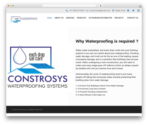 Theme WordPress ConstRE - constrosys.com