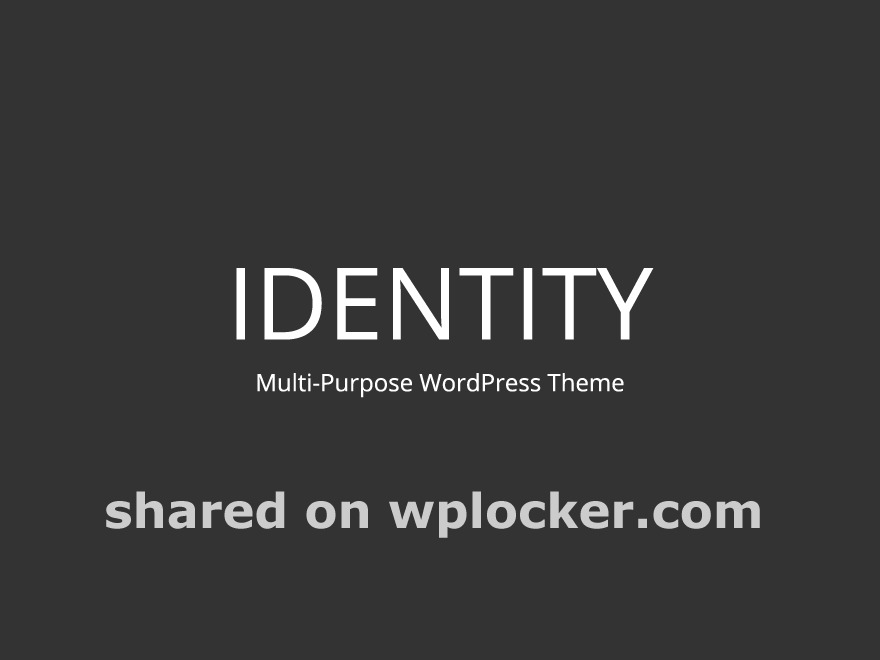 Theme WordPress Identity (shared on wplocker.com) by ProfTeam