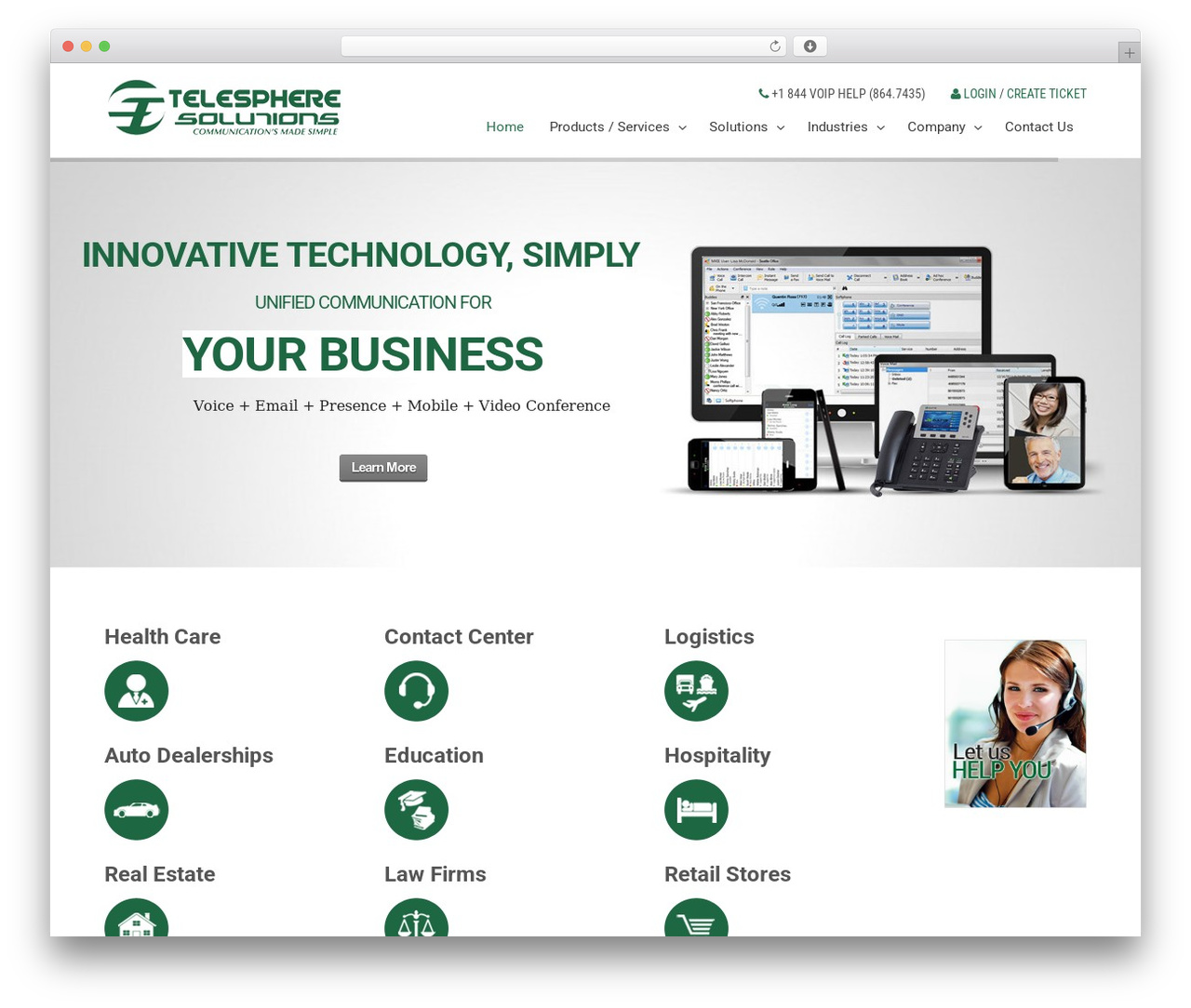 WordPress theme Telesphere Solutions - telespheresolutions.com