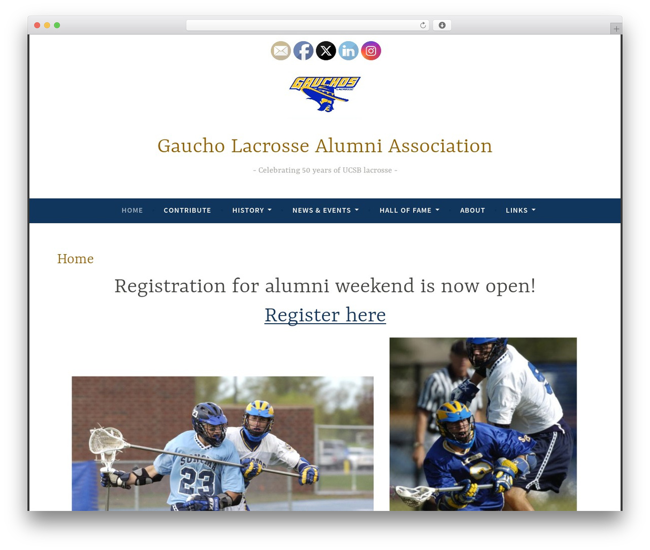WordPress theme Dara - gaucholacrossealumni.org