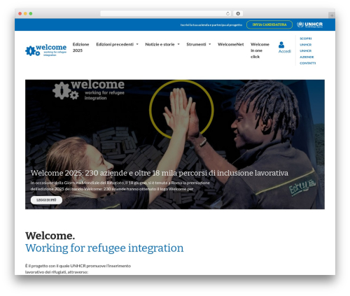 WordPress theme Welcome - welcome.unhcr.it