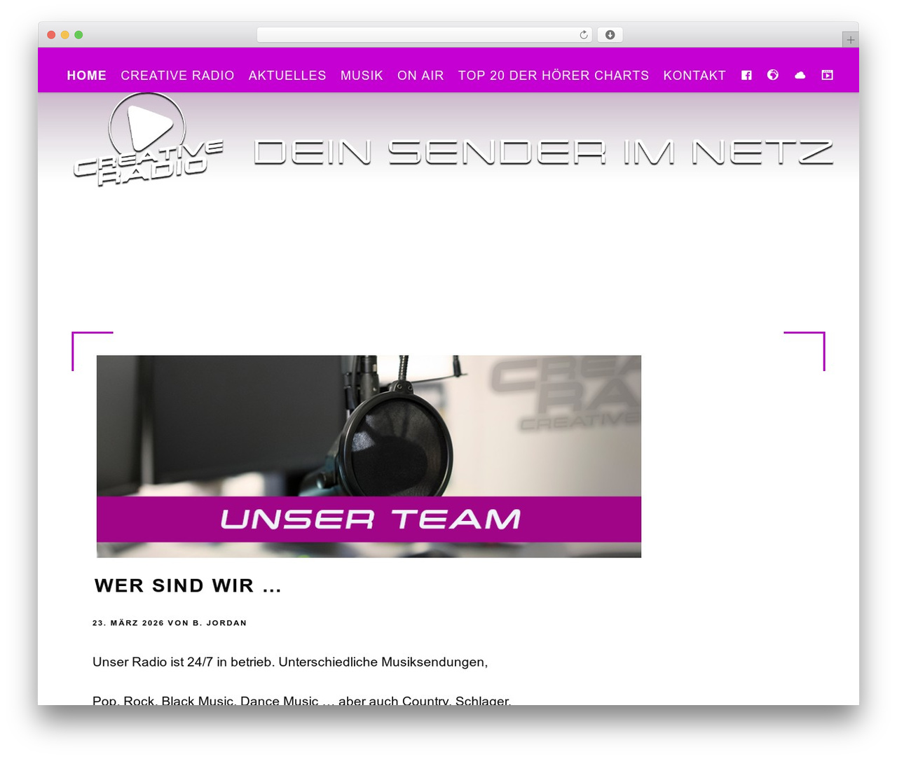 WordPress website theme Deejay - creative-radio.de WordPress website theme Deejay - creative-radio.de