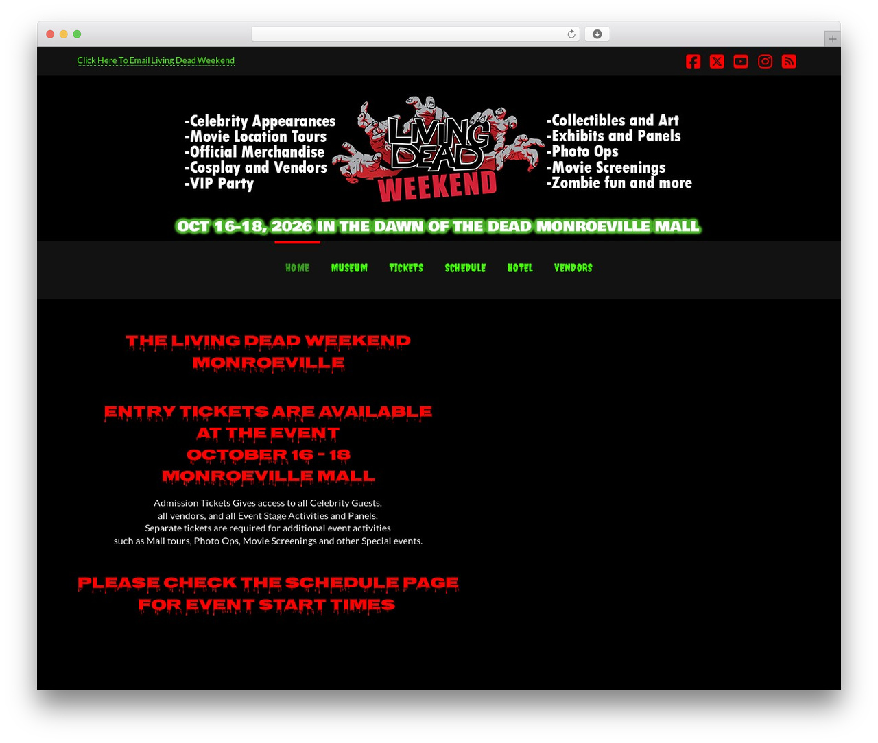 WP theme X - thelivingdeadweekend.com