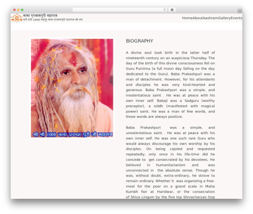 Blockbase theme WordPress - babaprakashpuri.org
