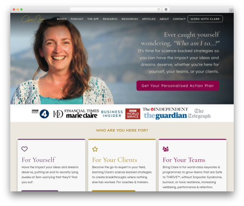 Thrive Theme Builder WordPress theme - clarejosa.com