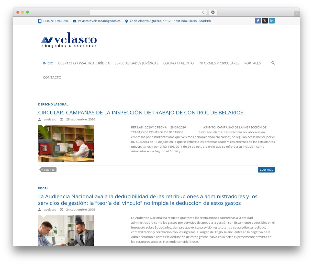 Best WordPress theme Interface Pro - velascoabogados.es
