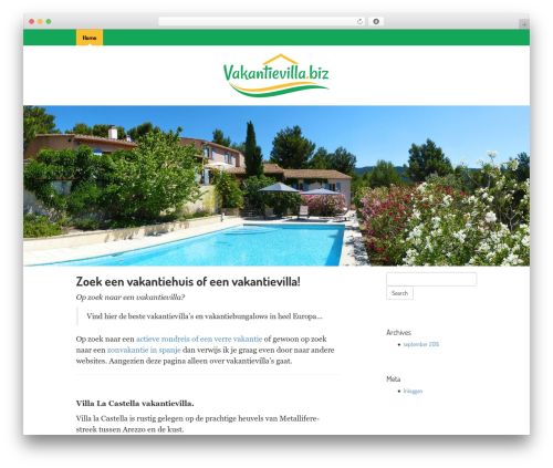 Bootstrap Canvas WP WordPress theme - vakantievilla.biz