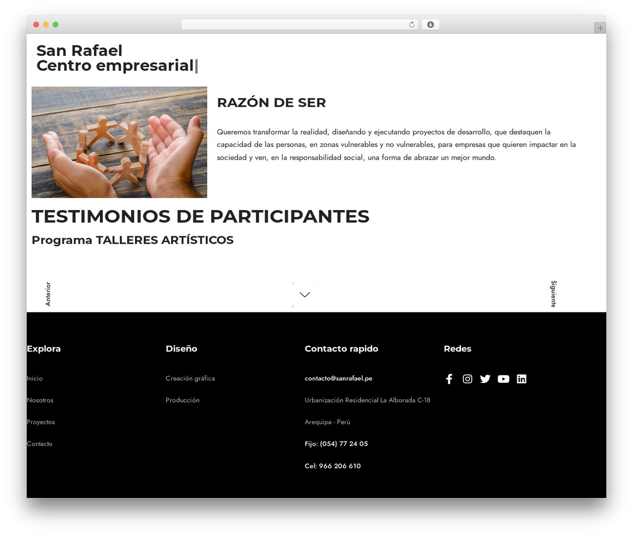 Coursector WordPress theme - sanrafael.pe