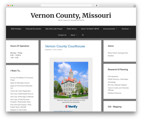Advance custom html WordPress plugin - vernoncountymo.org