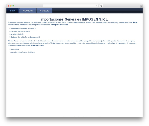 Impogensrl WordPress theme - impogen.com