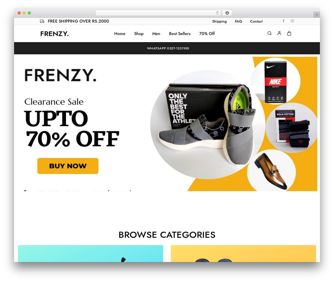 Razzi Child WordPress store theme - frenzy.pk