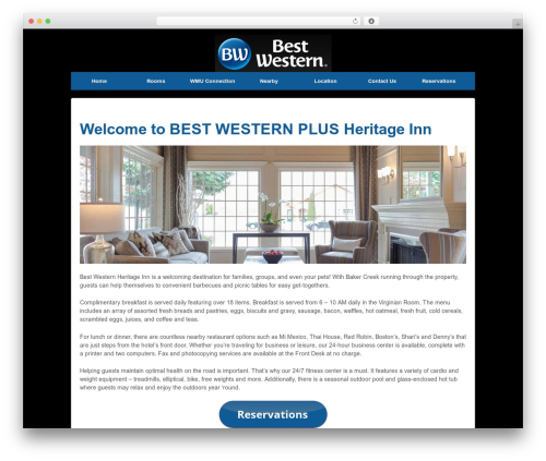 Responsive Pro WP theme - bestwesternheritageinn.com