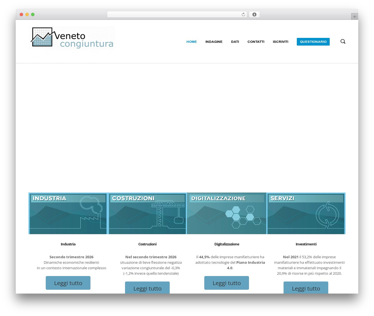 Sentinel WordPress theme - venetocongiuntura.it